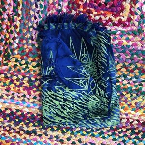 Hand dyed large scarf/beach coverup